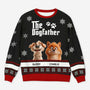 5782WUS1 custom dog gifts for humans the dogfather ugly christmas sweater 5782WKFCC