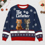 5782WUS2 custom cat gifts for humans the catfather ugly christmas sweater 5782WKFCD