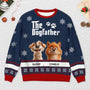 5782WUS2 custom dog gifts for humans the dogfather ugly christmas sweater 5782WKFCC