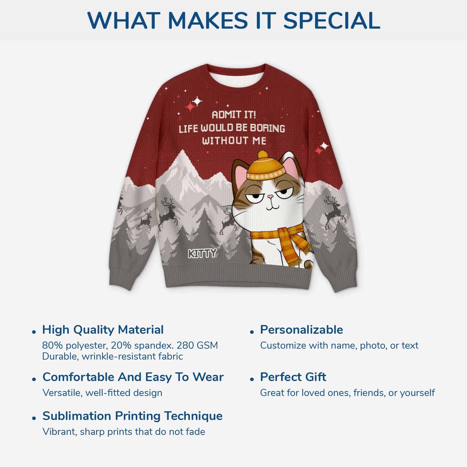 5784WUS5 personalized cat gifts for owners admit it ugly christmas sweater 5784WTLQD