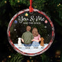 5786OUS1 custom glass couples christmas ornaments you me and the dogs_ 5786OKT0C
