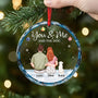 5786OUS2 custom glass couples christmas ornaments you me and the dogs_ 5786OKT0C