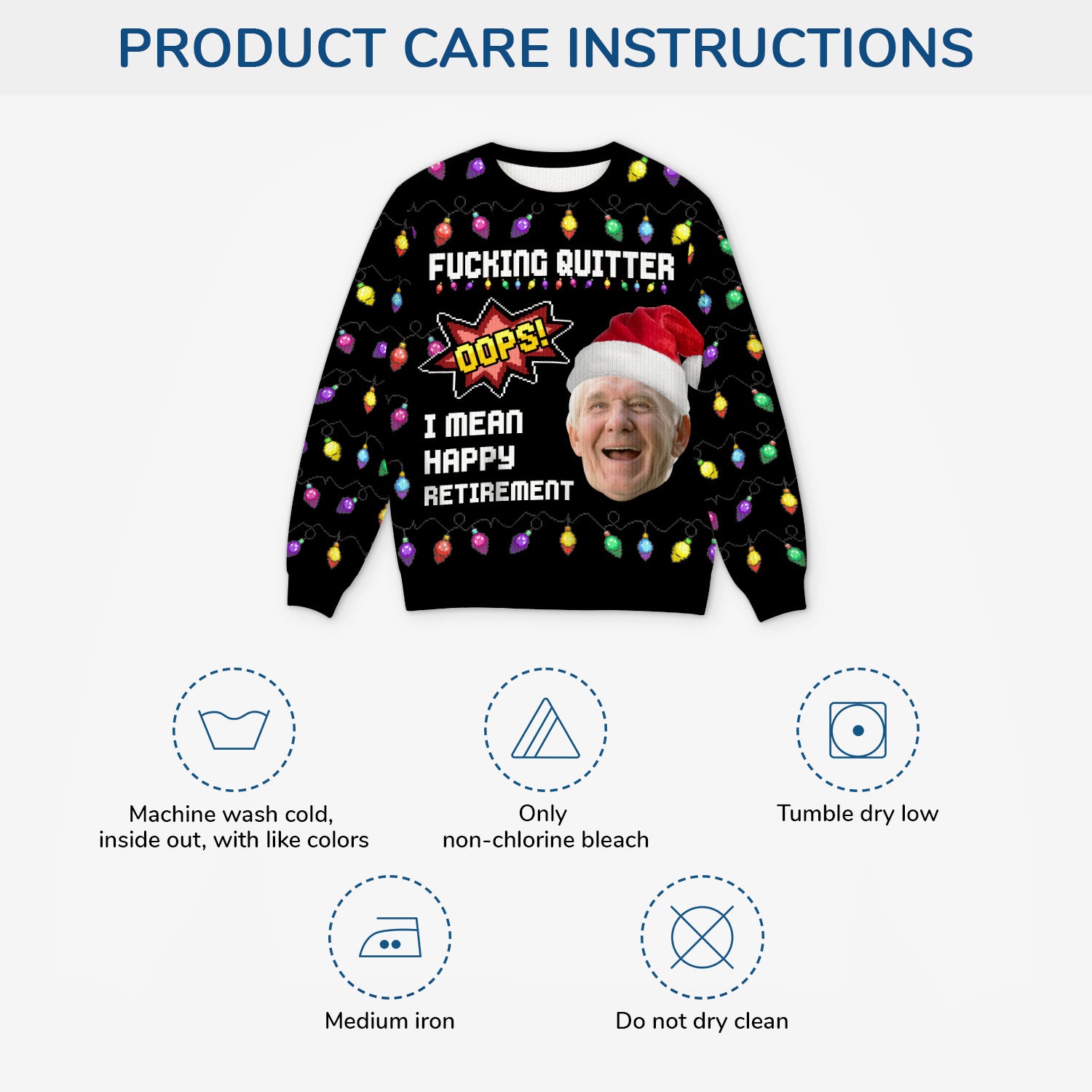 5789WUS4 custom face ugly christmas sweater funny retirement gifts 5789WTTMA