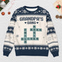 5794WUS2 personalized gifts for grandma crossword ugly christmas sweater 5794W