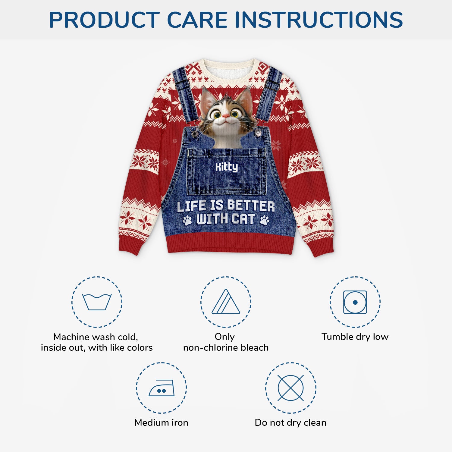 5795WUS4 personalized gifts for pet lovers ugly christmas sweater with photo 5795W3LMD