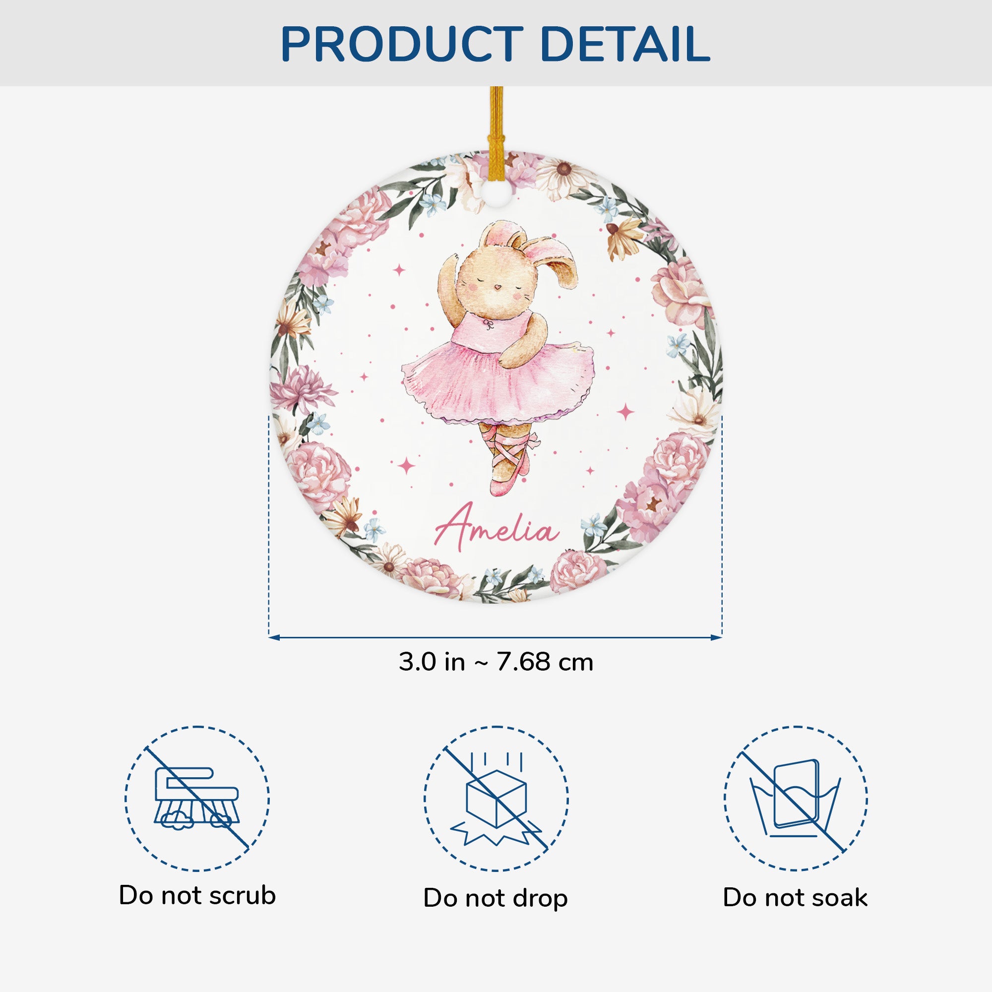 5797OUS3 personalized ceramic ballet ornament christmas gifts for kids 5797O8MTK