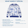 5799WUS5 personalized cat gifts blue toile ugly christmas sweater 5799WTMMD