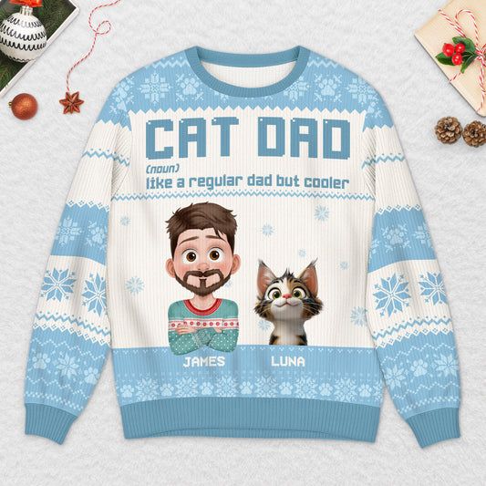 5803WUS2 personalized cat mom gifts ugly christmas sweater 5803W3HZD