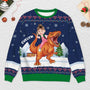 5806WUS2 dinosaur ugly christmas sweater with photo custom gifts for kids 5806WTZAK