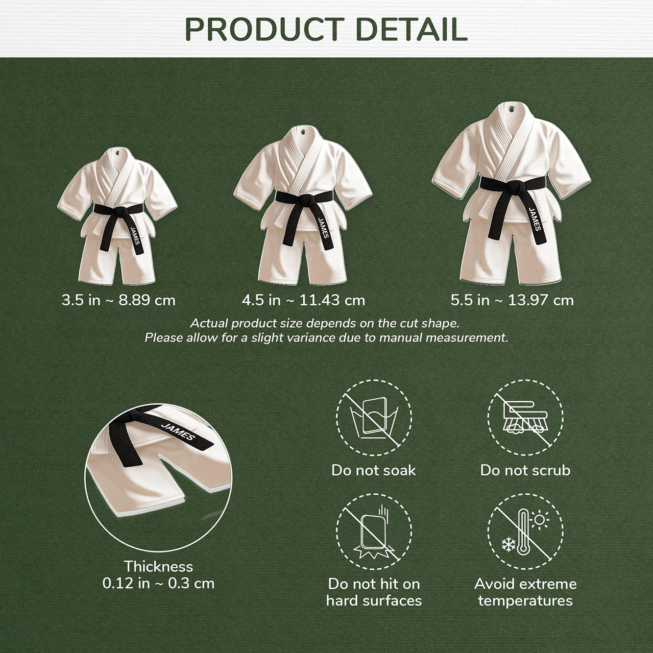 5808OUS3 3d printing effect personalized karate christmas ornaments acrylic 5808O8HCB