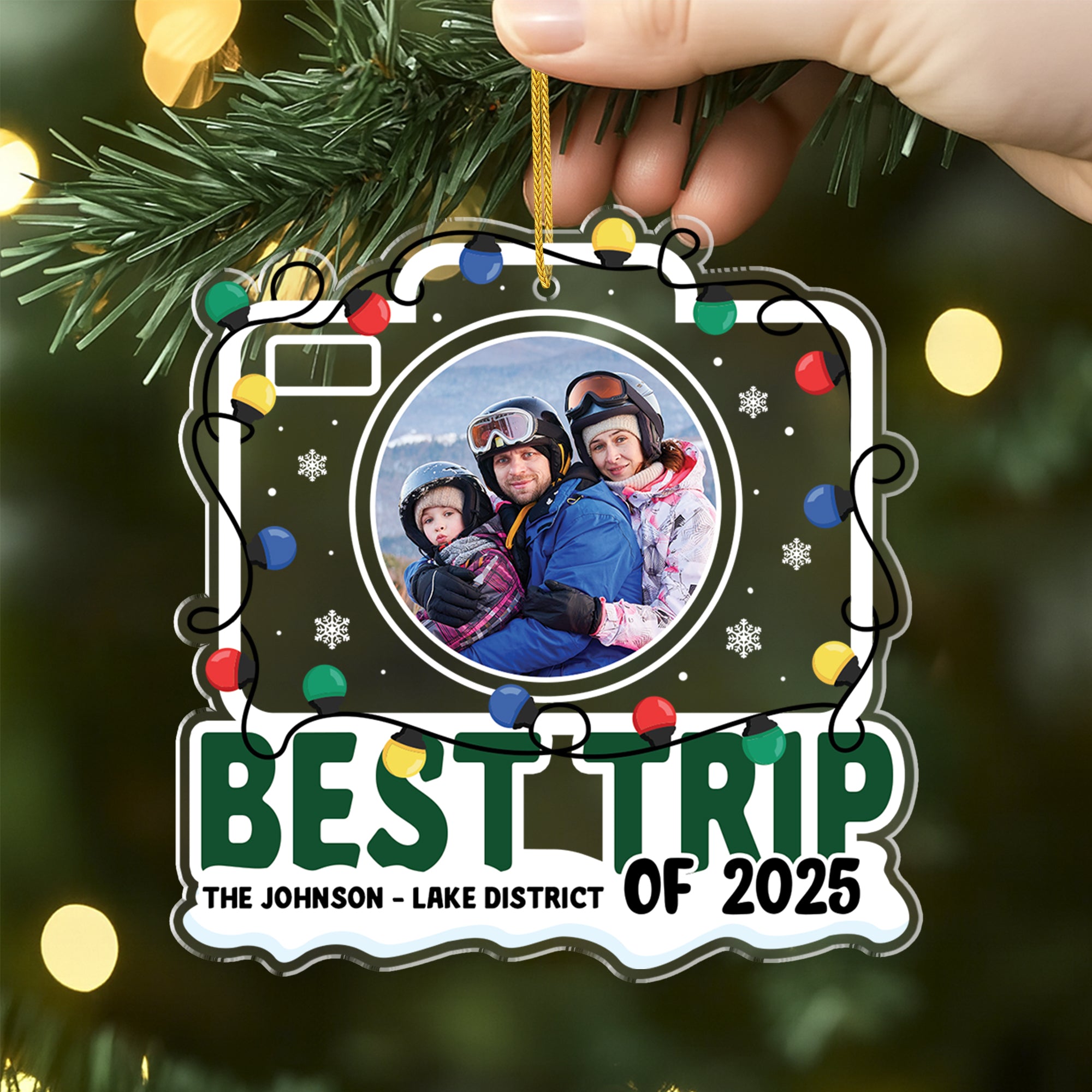 5821OUS1 custom travel gifts for family acrylic photo christmas ornaments 5821OTLNI