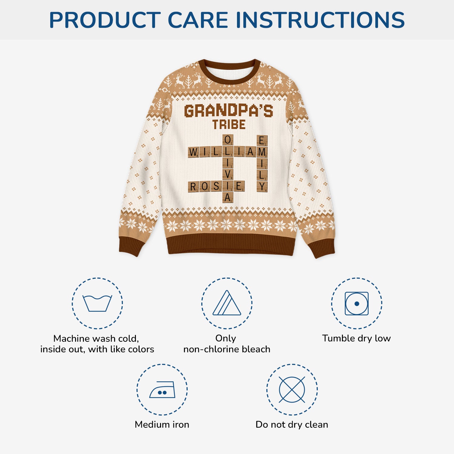 5827WUS4 custom ugly christmas sweater crossword gifts for grandparents 5827W6QNA