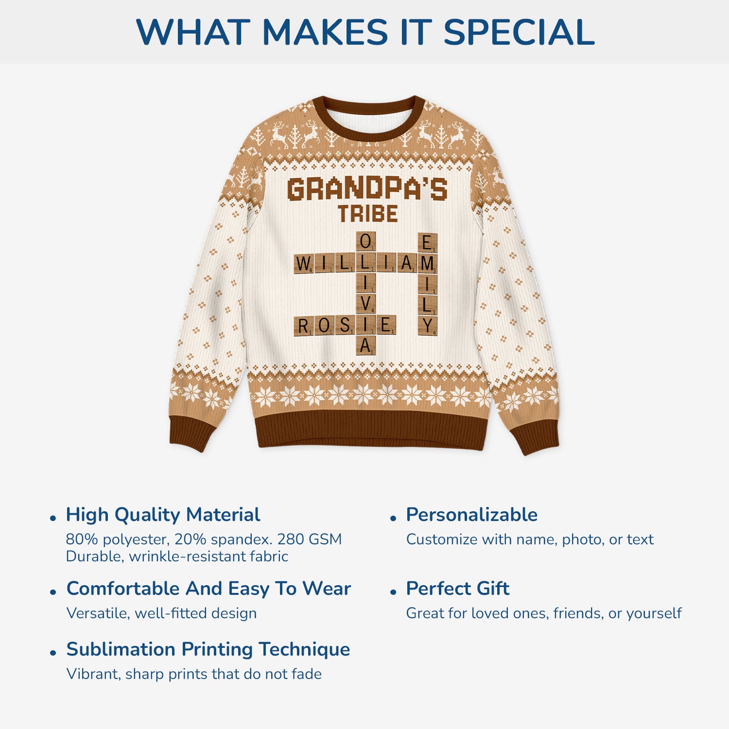 5827WUS5 custom ugly christmas sweater crossword gifts for grandparents 5827W6QNA