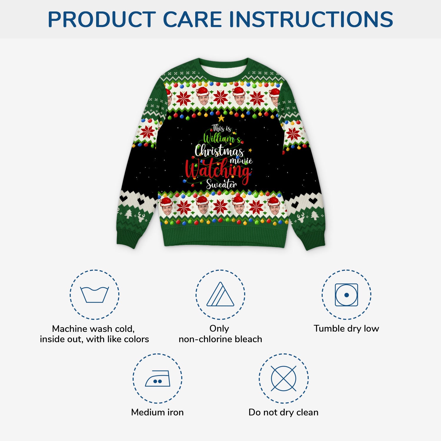 5831WUS4 personalized ugly sweater this is my christmas movie watching sweater 5831W6VQA