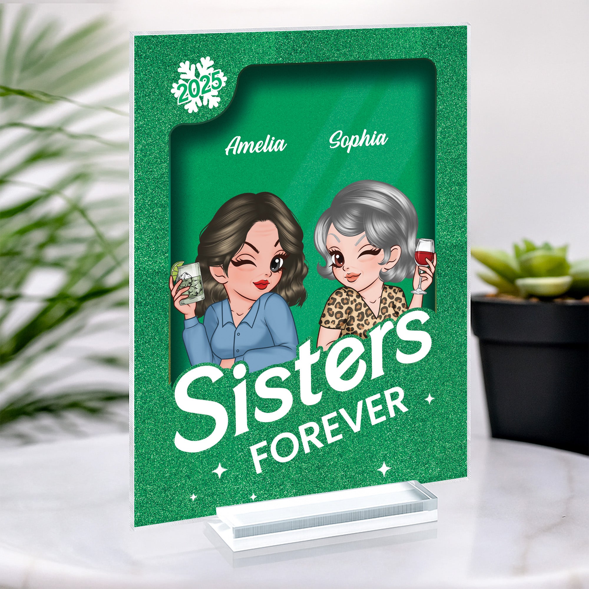 5832RUS2 besties forever acrylic plaque with stand custom gifts for friends 5832R8MAF