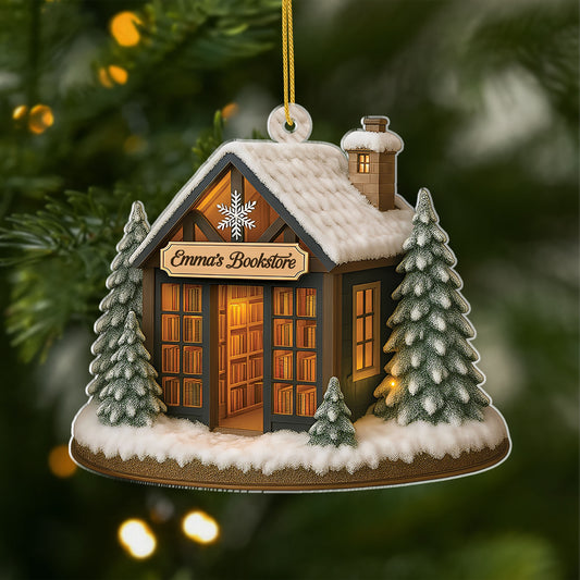 5833OUS1 3d printing effect acrylic bookstore ornament custom xmas gifts for book lovers 5833OKVQA