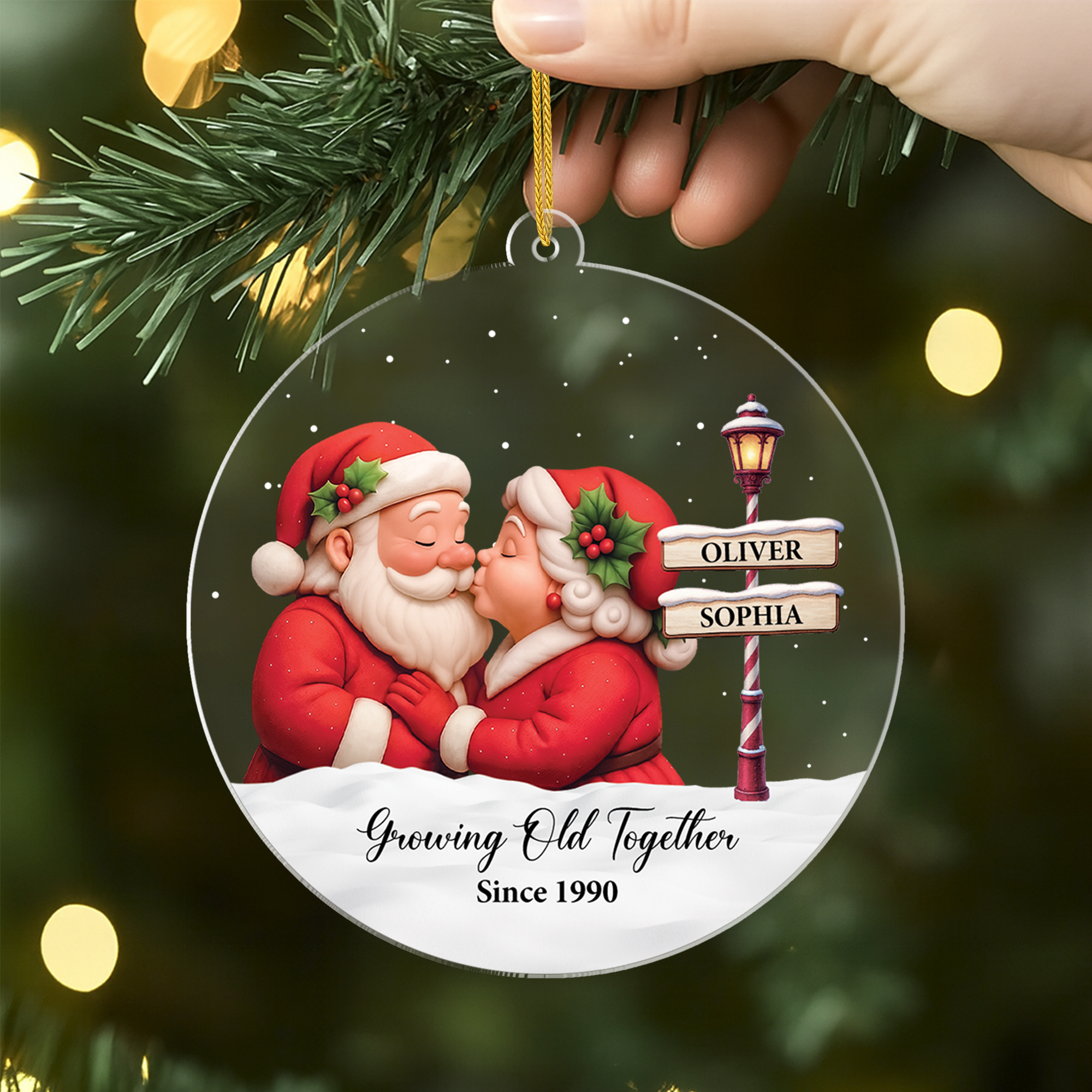 5836OUS2 personalized xmas gifts for couples acrylic santa ornaments_ 5836OTT5G
