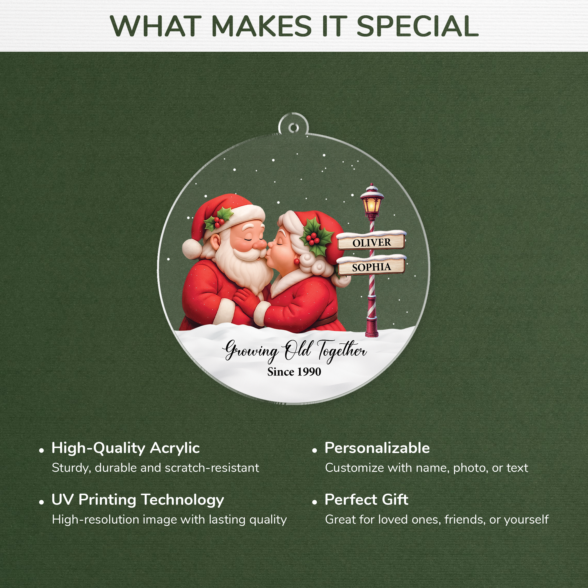 5836OUS4 personalized xmas gifts for couples acrylic santa ornaments_ 5836OTT5G