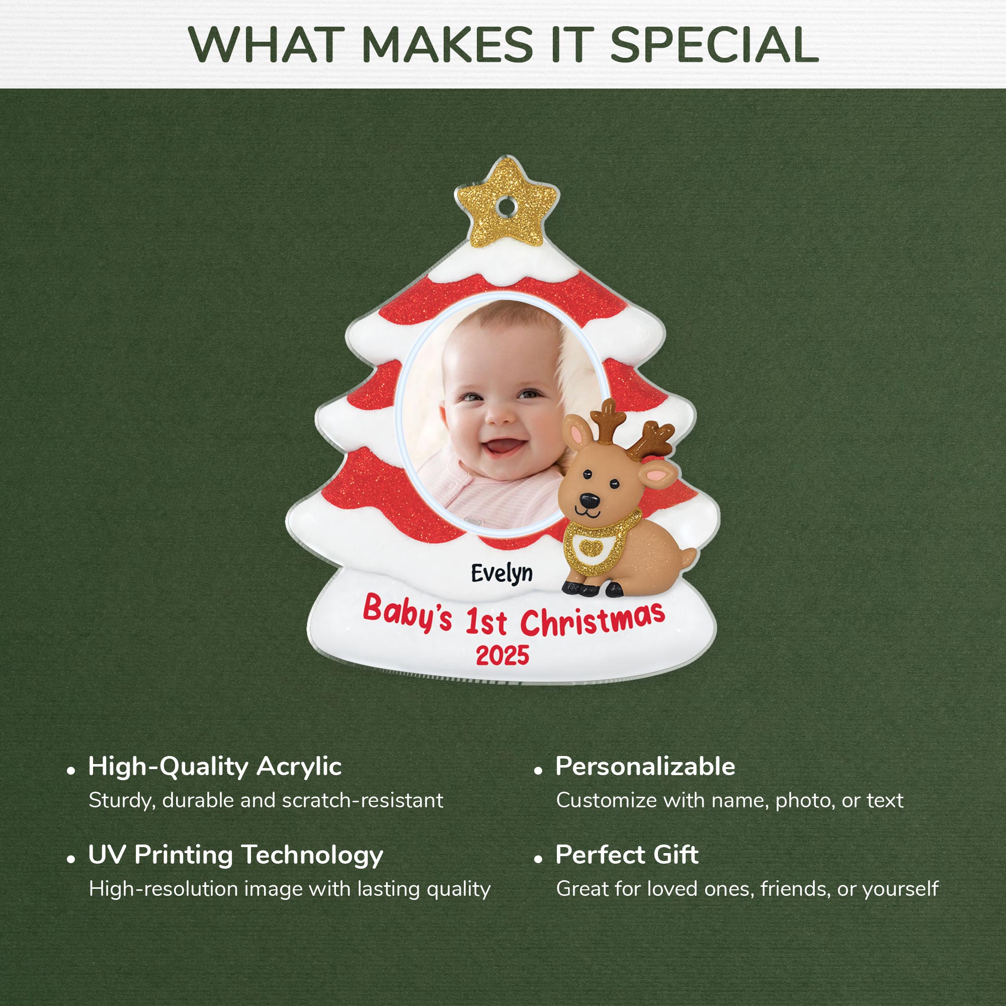 5838OUS4 custom babys 1st christmas gifts acrylic ornament_s with photo 5838O3ZAK