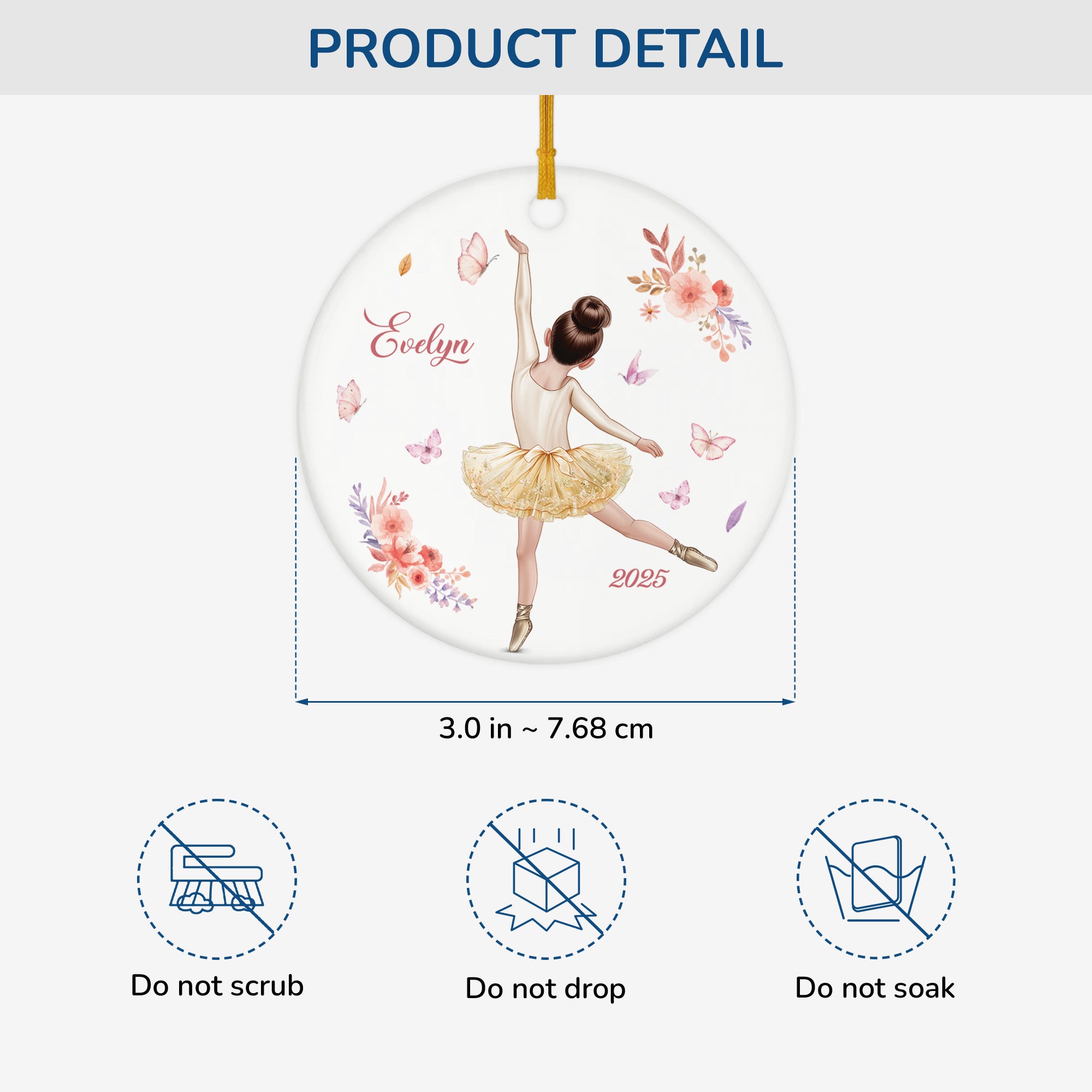 5840OUS3 ceramic ballet dancer christmas ornaments custom gifts for kids 5840O8QQK