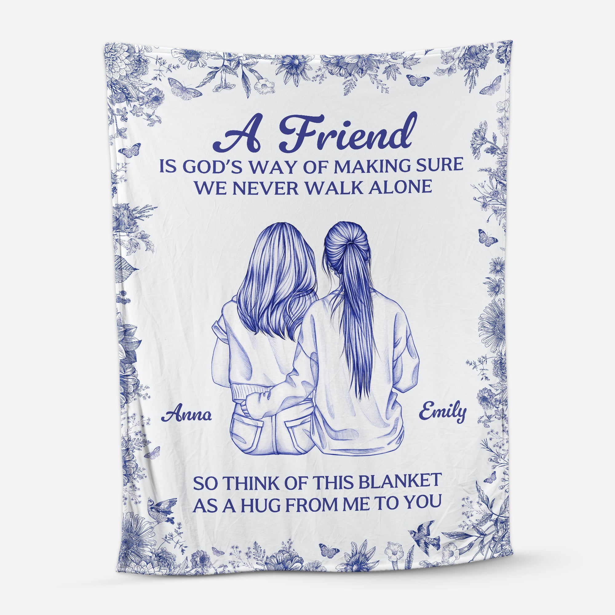 5844BUS1 a hug from me to you blanket personalized gifts for friends sister 5844B8ZZF
