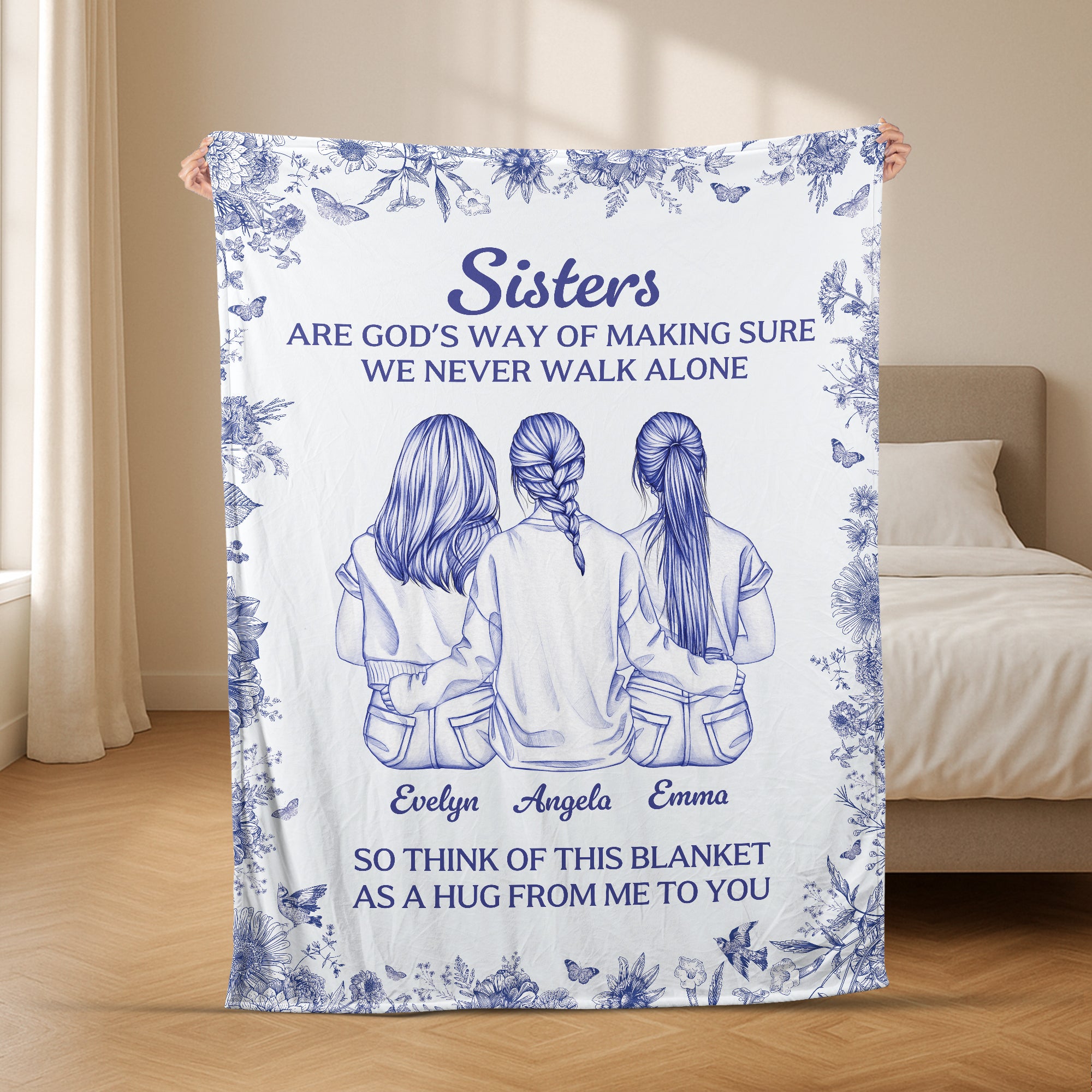 5844BUS2 a hug from me to you blanket personalized gifts for friends sister 5844B8ZZF