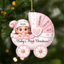 5850OUS1 3d printing effect personalized acrylic babies first christmas ornament 5850O8MNK