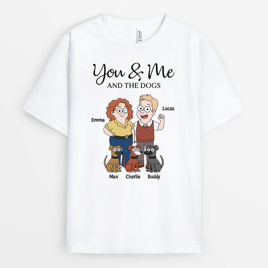 5854AUS1 custom dog shirts for humans couple gifts you me and the dogs 5854AKQ7C