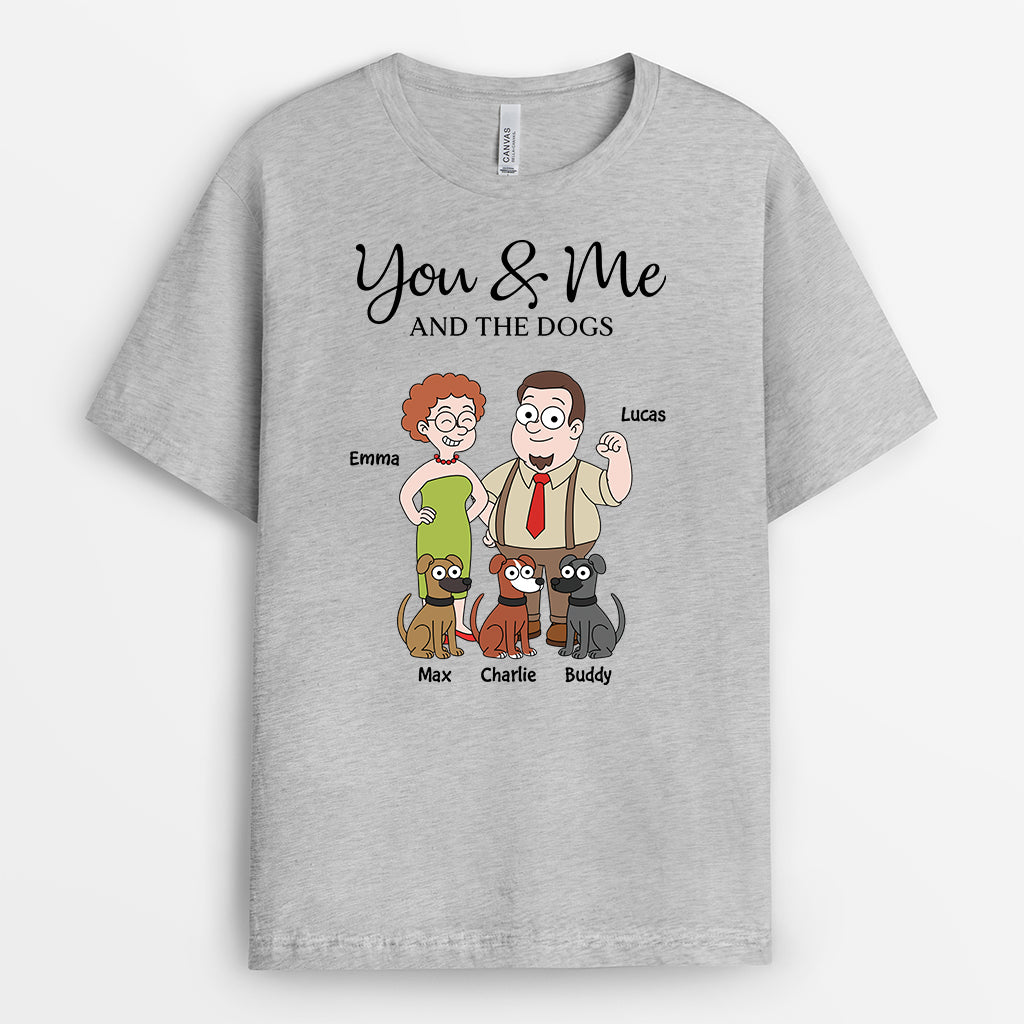 5854AUS2 custom dog shirts for humans couple gifts you me and the dogs 5854AKQ7C