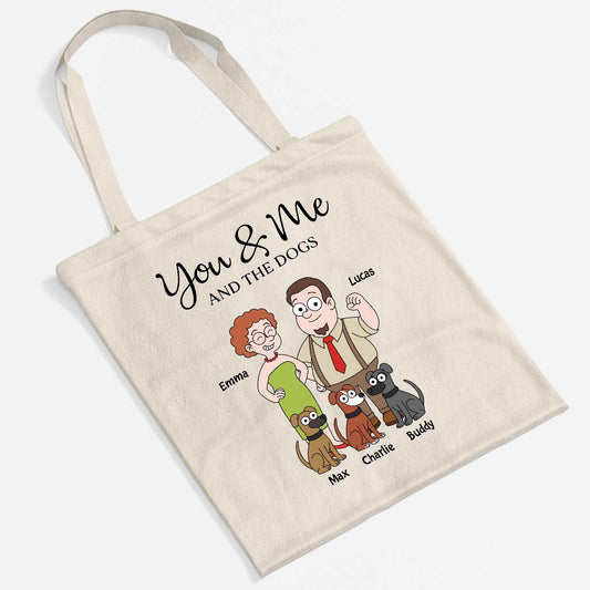 5854BUS2 you me and the dogs tote bag personalized gifts for couples 5854BKQ7C_ce036de2 5235 4f49 ba7e 7f98fe5cb758