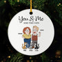 5854OUS1 custom gifts for couples you me and the cats ceramic ornament 5854OKQ7D