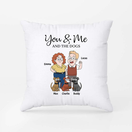 5854PUS1 you me and the dogs pillow personalized gifts for couples 5854PKQ7C