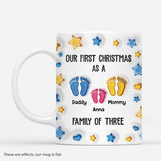 5859MUS1 3d printing effect first christmas as a family of 3 mug custom newborn gifts 5859M8QTI