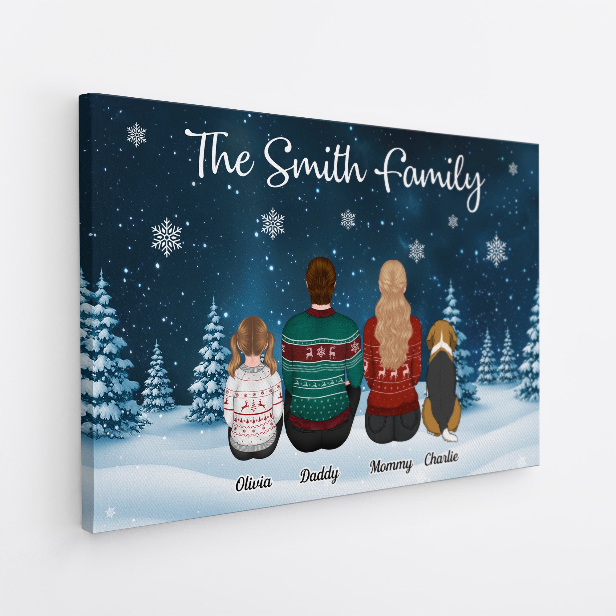 5864CUS2 personalized christmas gifts family sitting together canvas 5864C3YTI