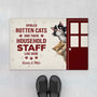 5870DUS1 personalized cat doormat spoiled rotten cats live here 5870D8ZTD