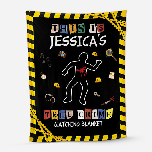 5873BUS1 custom fleece blankets this is my true crime watching blanket_ 5873BTVNA