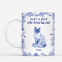 5876MUS1 personalized gifts for cat lovers blue toile cat mug 5876M8MZD