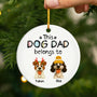 5882OUS2 custom ceramic christmas ornaments gifts for dog owners 5882OKV5C