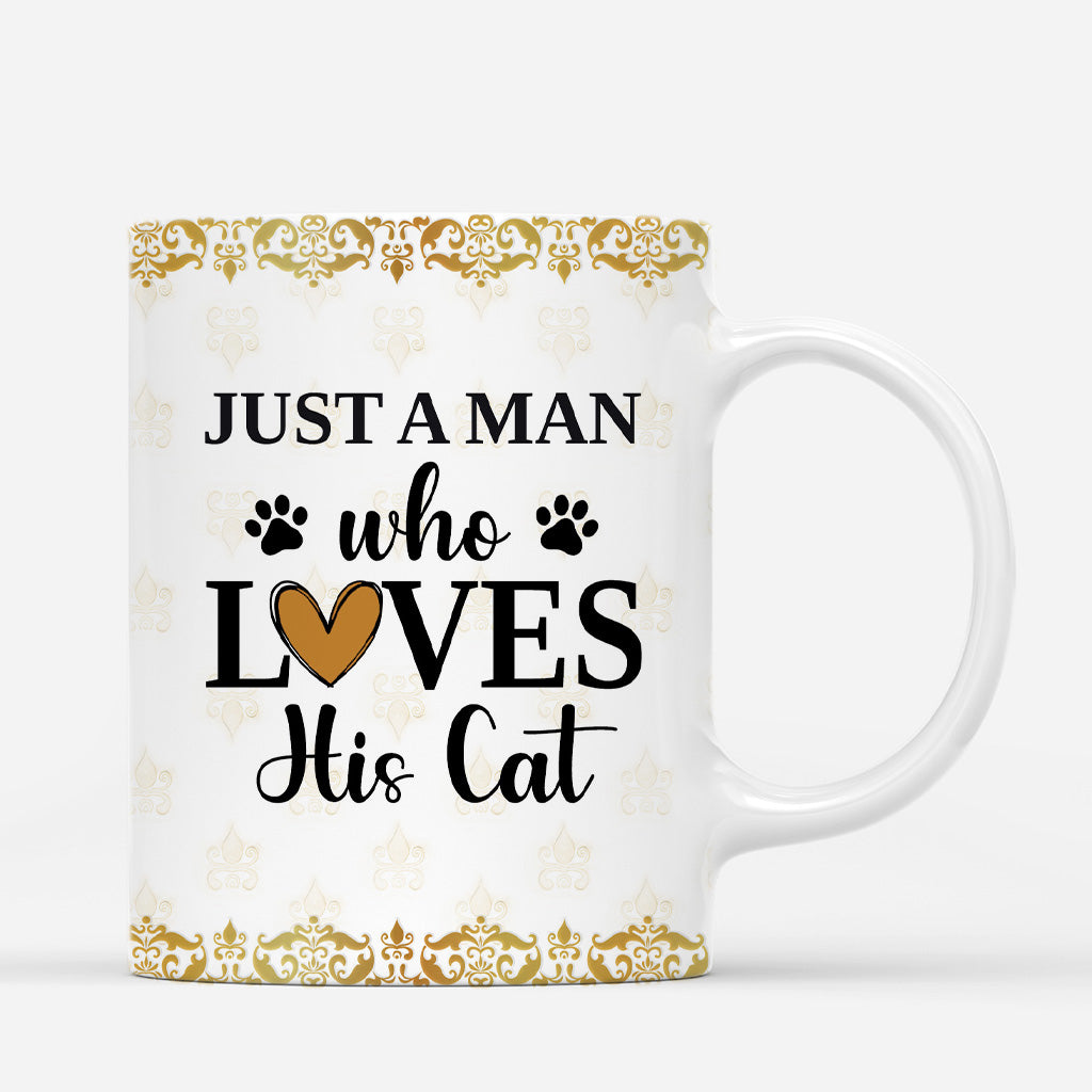 5884MUS3 personalized cat and owner mug_ just a girl who loves her cat 5884M3YMD