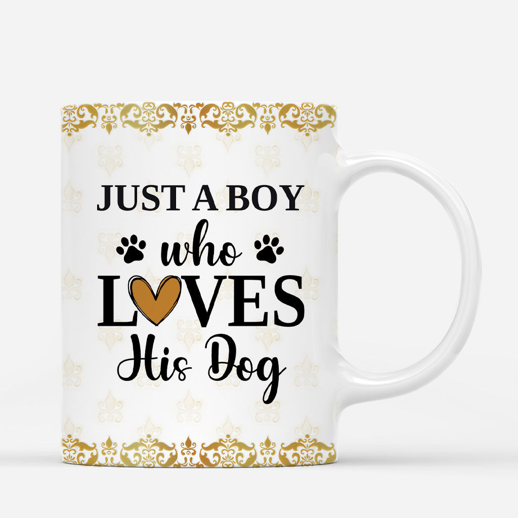5884MUS3 personalized dog and owner mug_ just a girl who loves her dog 5884M3YMC
