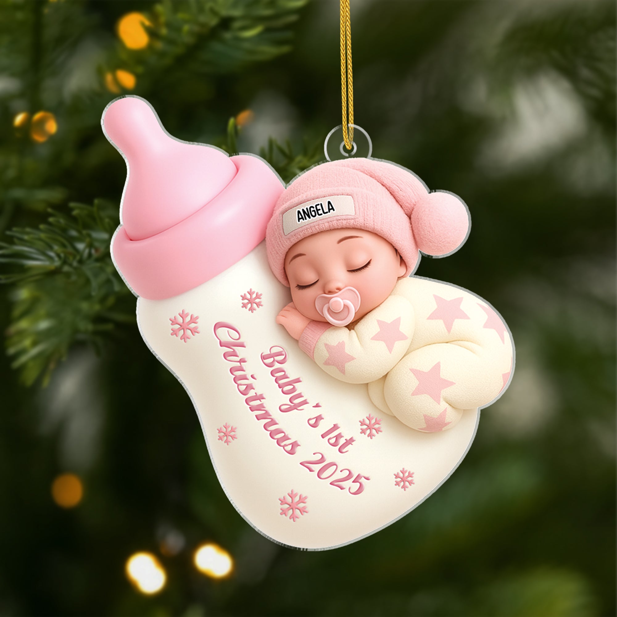 5889OUS1 3d printing effect personalized acrylic baby 1st christmas ornament 5889O6ZCK