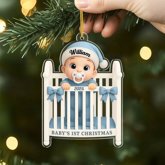 5890OUS2 3d printing effect personalized acrylic babys first xmas ornament_ 5890O6LQK
