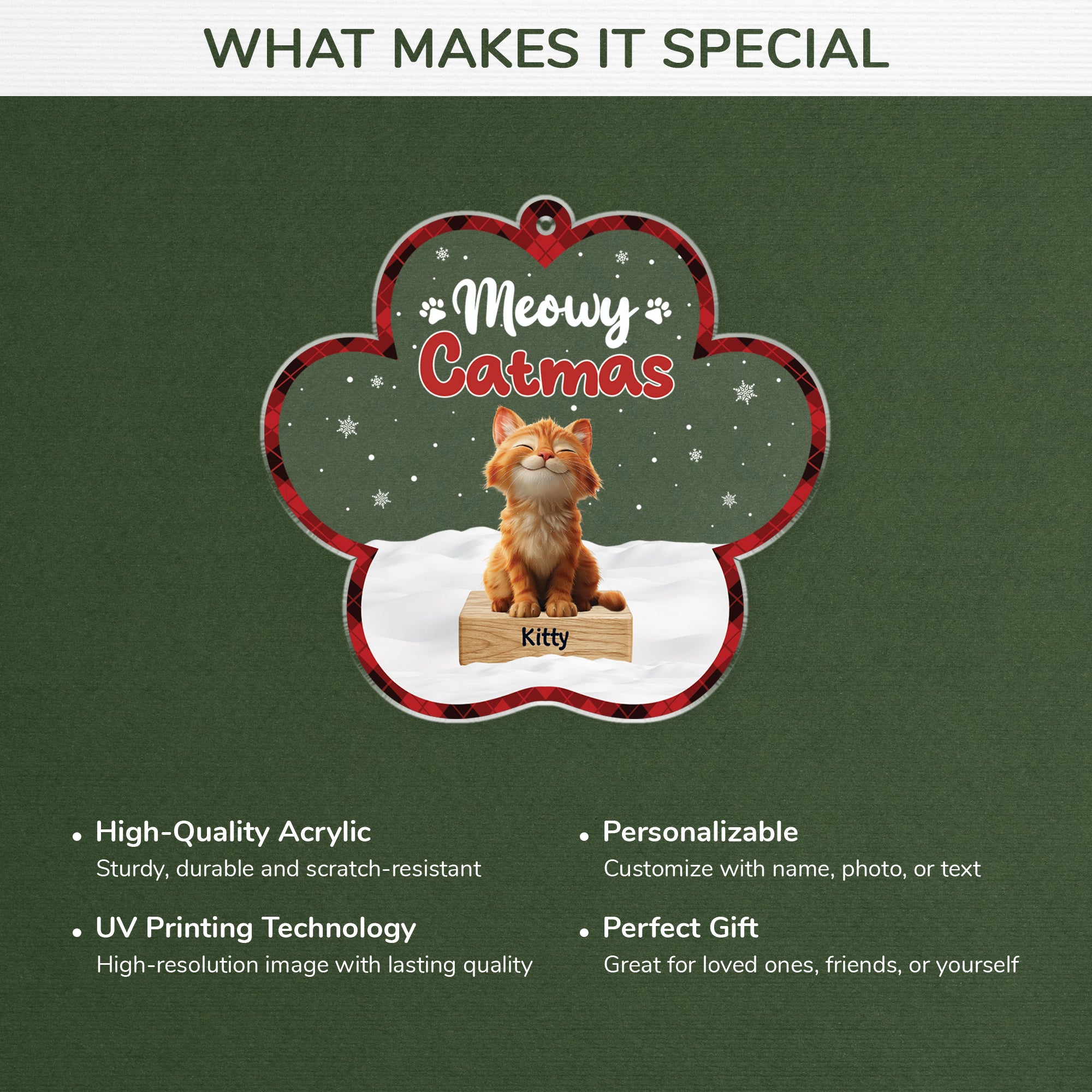 5897OUS4 custom cat christmas ornaments_ acrylic gifts for cat lovers 5897OKZZD