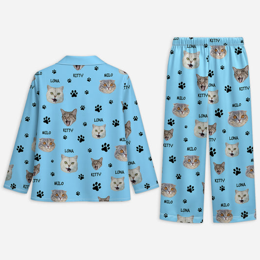 5900VUS2 personalized pajamas with cat face_ unique gifts for cat owners 5900VKZND