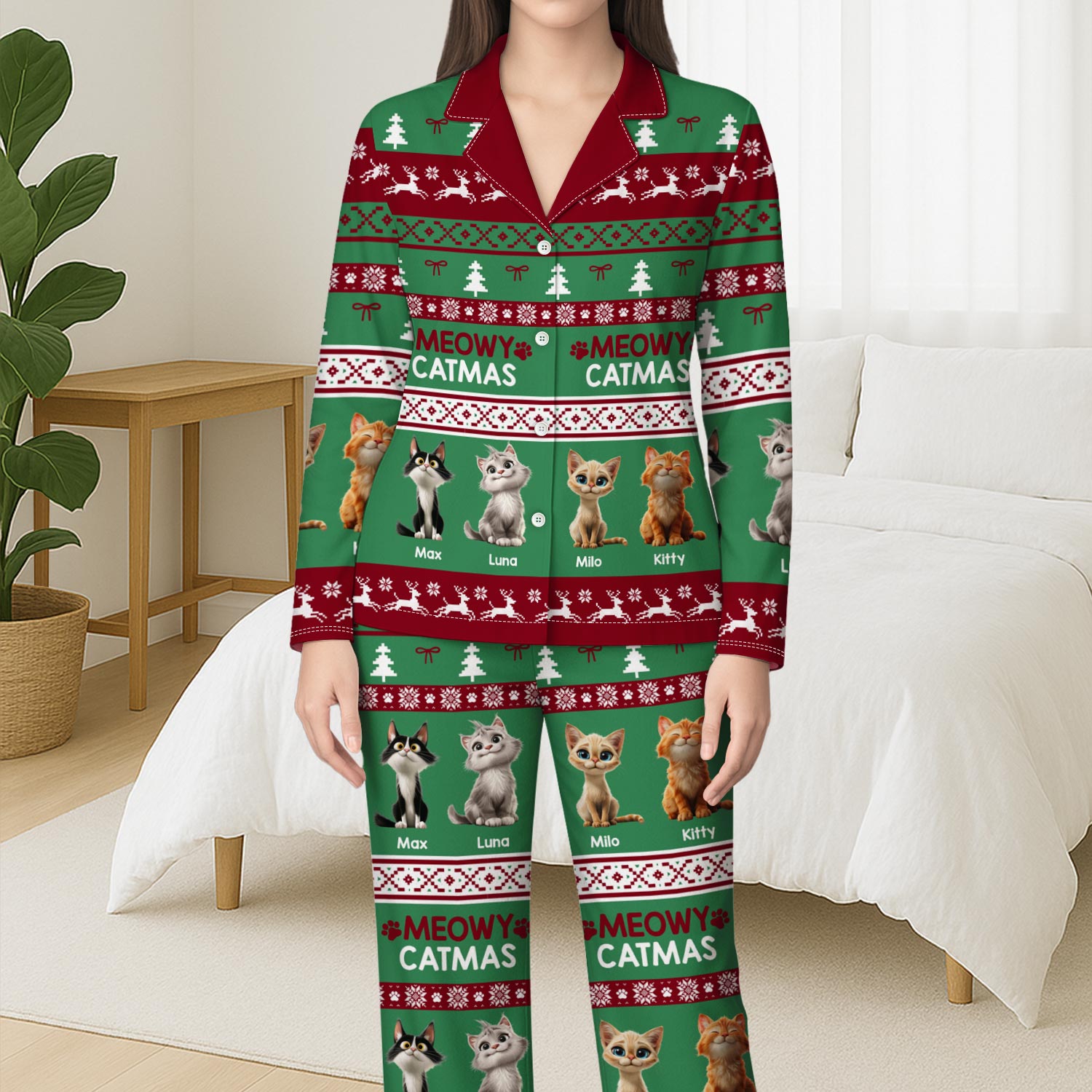 5906VUS3 cat christmas pajamas personalized xmas gifts for cat lovers 5906VKVAD