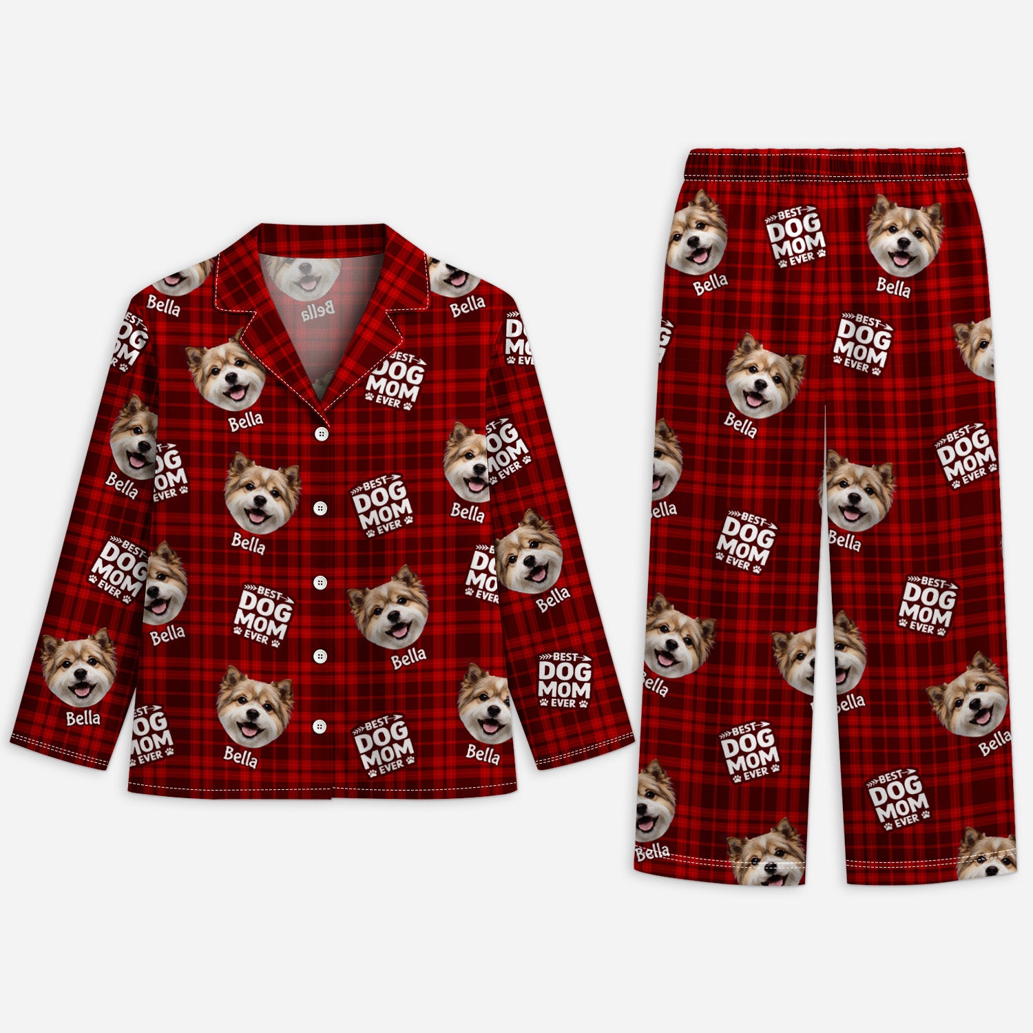 5911VUS1 custom pajamas with dog face_ gifts for dog moms 5911VTVMC