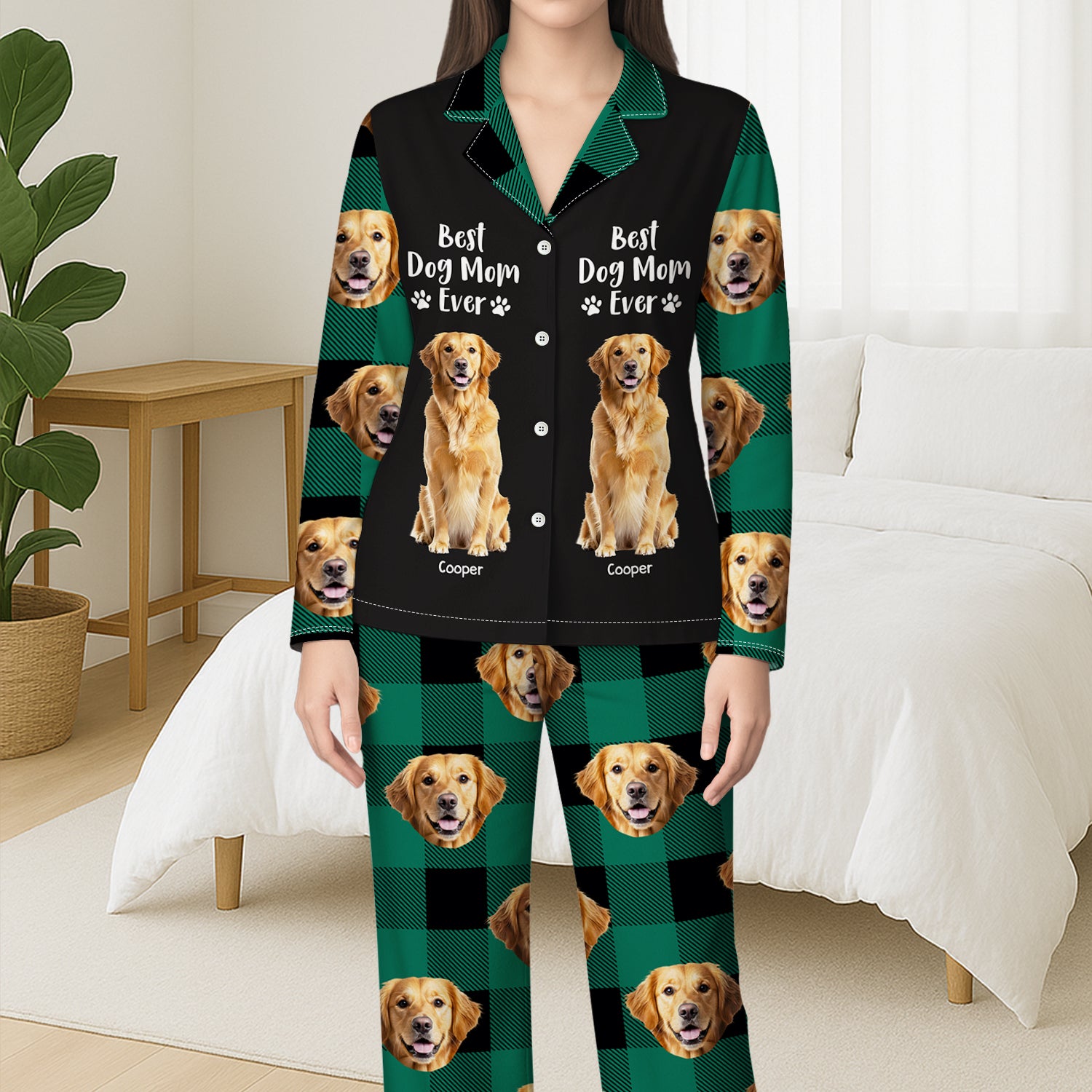 5914VUS3 custom pajamas with cat face_ best cat mom ever gifts 5914VTHCD