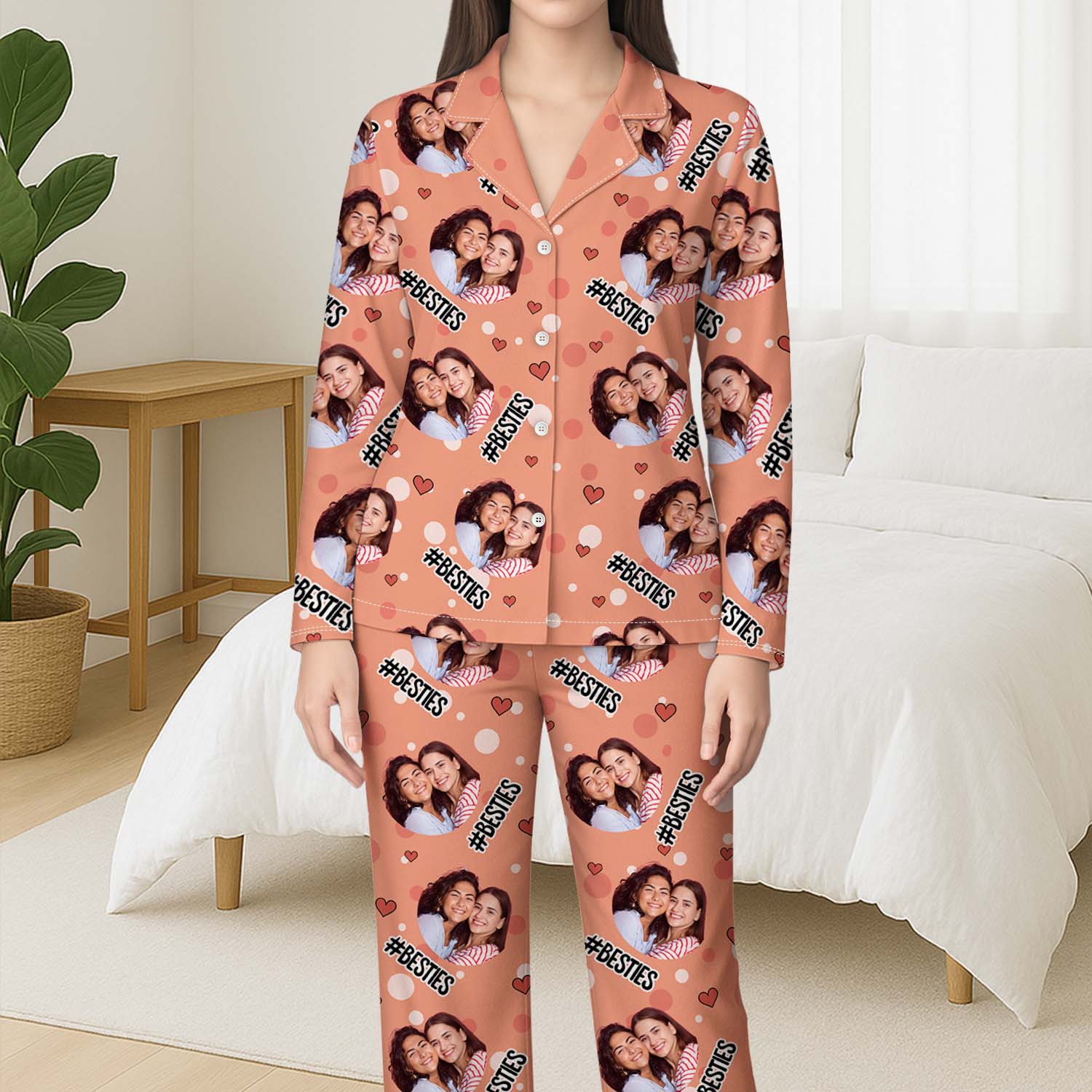 5918VUS3 besties pajamas with faces personalized gifts for best friends 5918V8XCF
