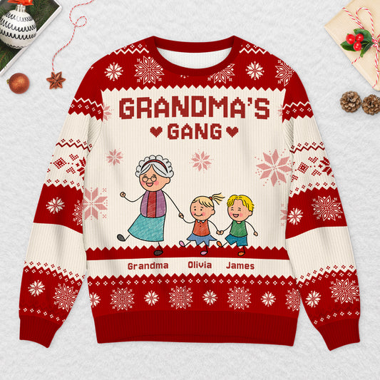 5919WUS2 personalized gifts for grandpa grandpa gang ugly christmas sweater 5919WKMNB