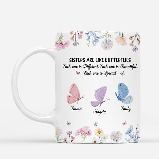 5927MUS1 personalized gifts for sister sisters are like butterflies mug 5927M8VCE